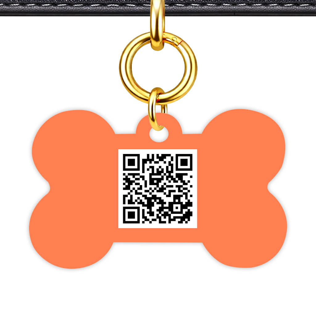 Orange QR Smart Pet Id Tag (Dog Tag & Cat Tag)