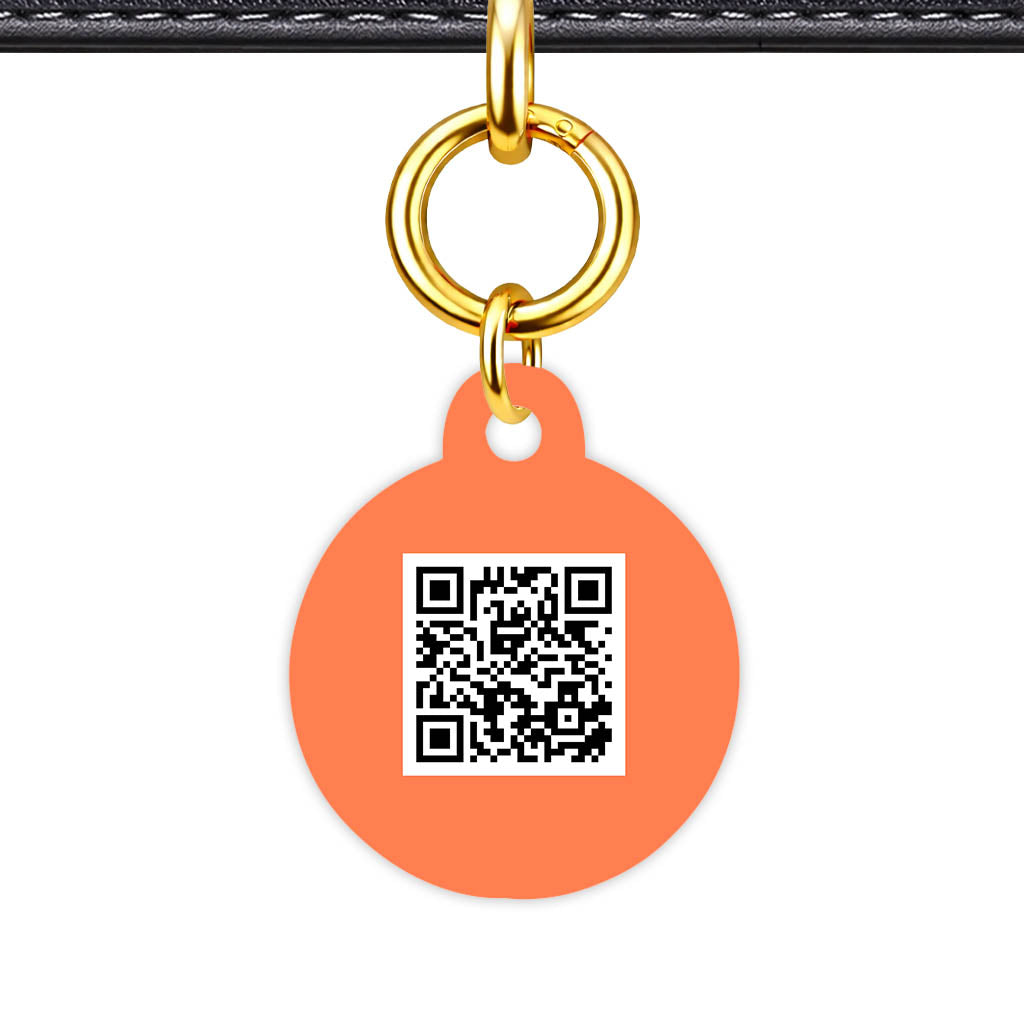 Orange QR Smart Pet Id Tag (Dog Tag & Cat Tag)