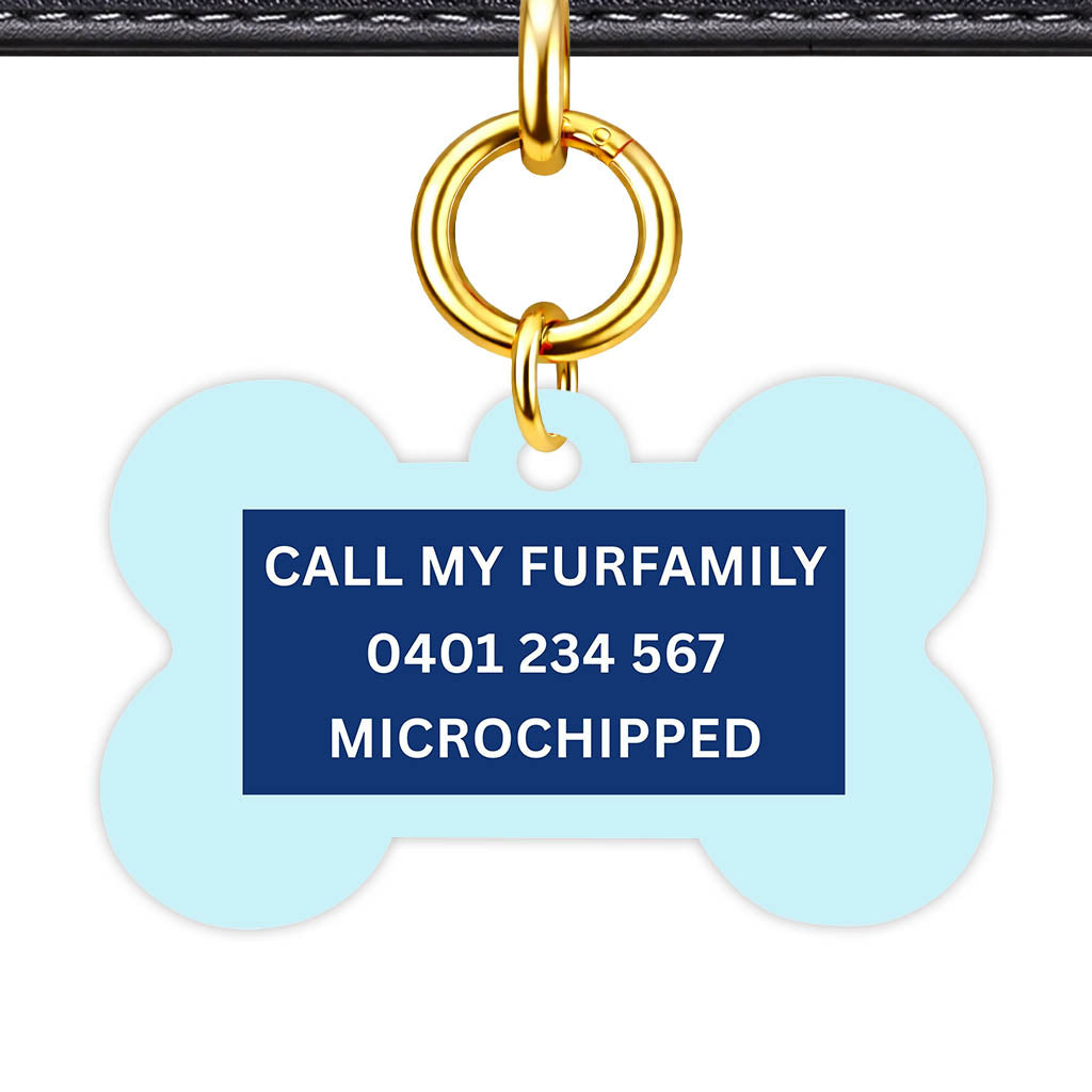 Pale Blue Classic Pet Id (Dog Tag & Cat Tag)