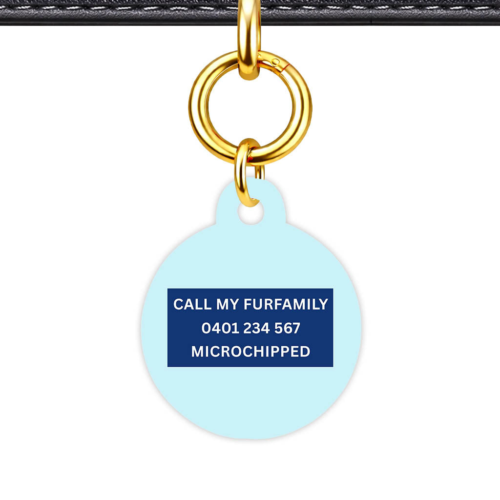 Pale Blue Classic Pet Id (Dog Tag & Cat Tag)