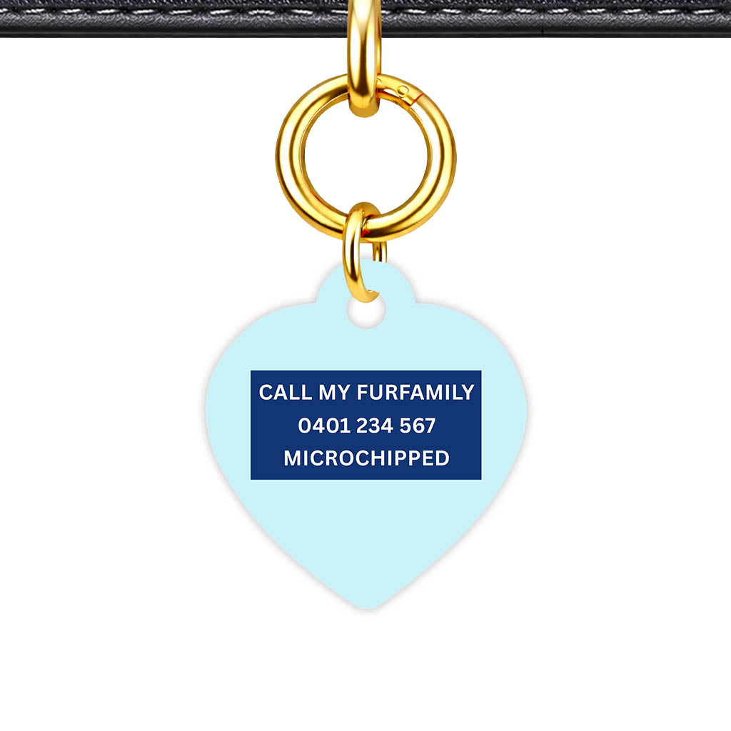 Pale Blue Classic Pet Id (Dog Tag & Cat Tag)