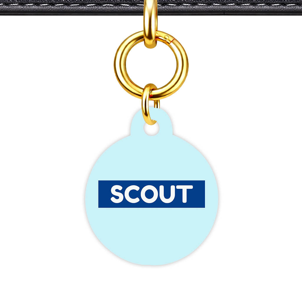 Pale Blue Classic Pet Id (Dog Tag & Cat Tag)