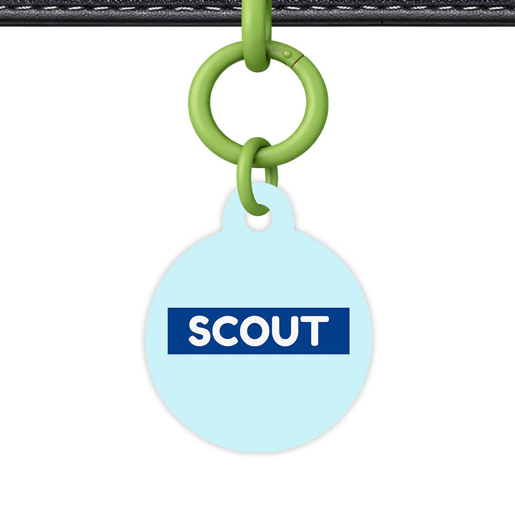 Pale Blue Classic Pet Id (Dog Tag & Cat Tag)