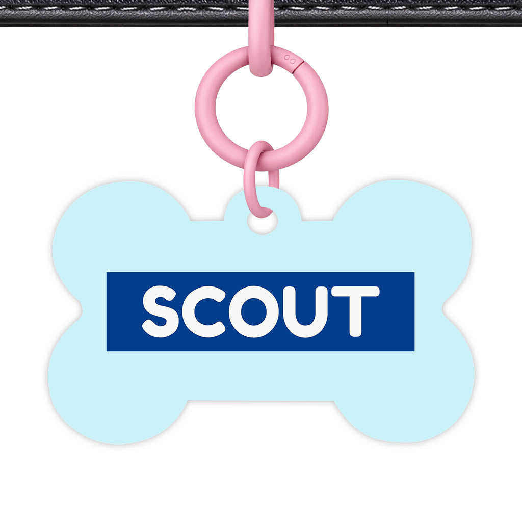 Pale Blue Classic Pet Id (Dog Tag & Cat Tag)