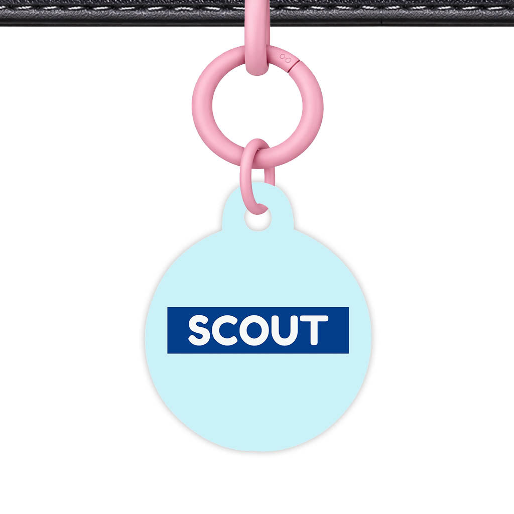 Pale Blue QR Smart Pet Id Tag (Dog Tag & Cat Tag)