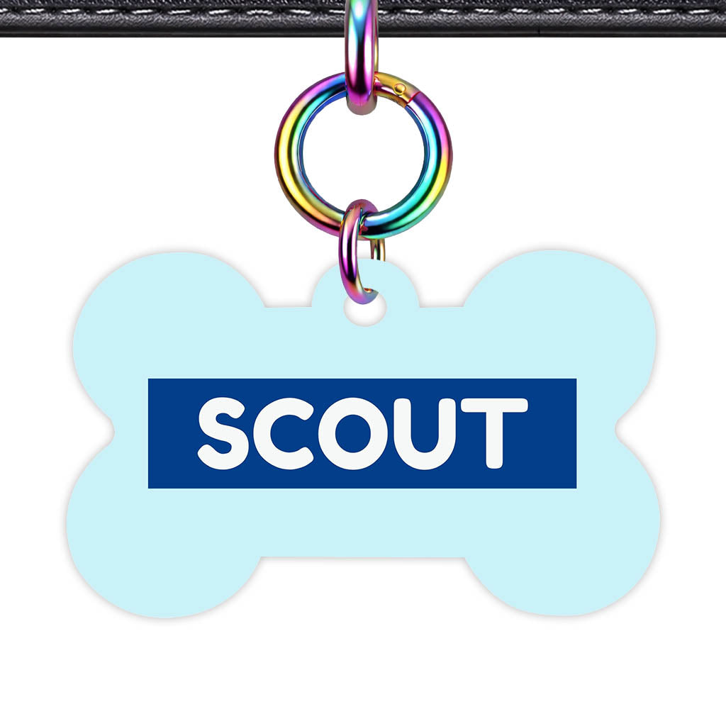 Pale Blue Classic Pet Id (Dog Tag & Cat Tag)