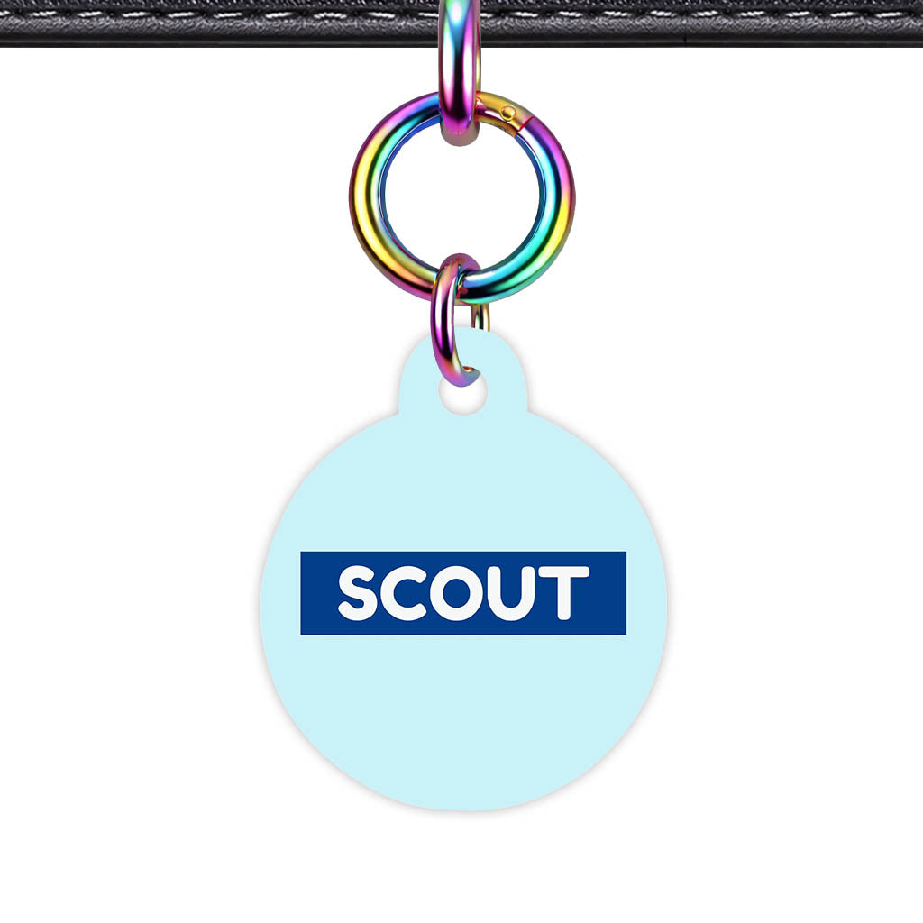 Pale Blue Classic Pet Id (Dog Tag & Cat Tag)
