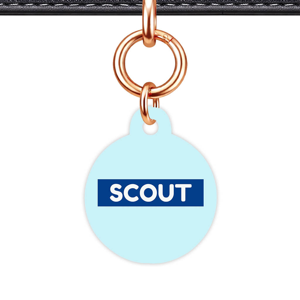 Pale Blue QR Smart Pet Id Tag (Dog Tag & Cat Tag)