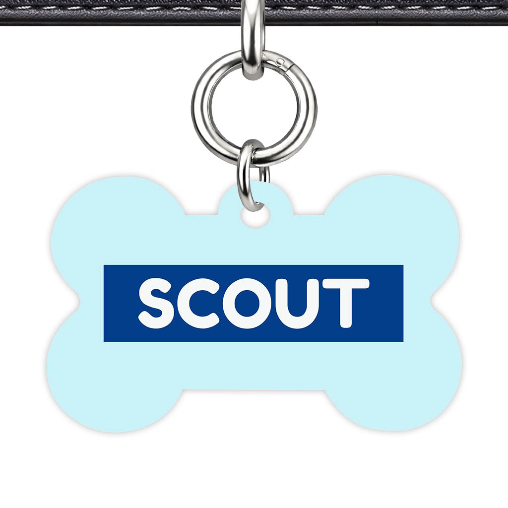 Pale Blue Classic Pet Id (Dog Tag & Cat Tag)