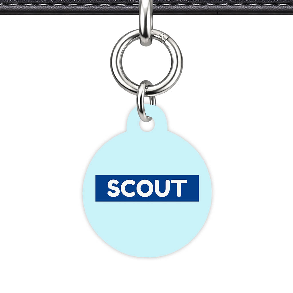 Pale Blue Classic Pet Id (Dog Tag & Cat Tag)