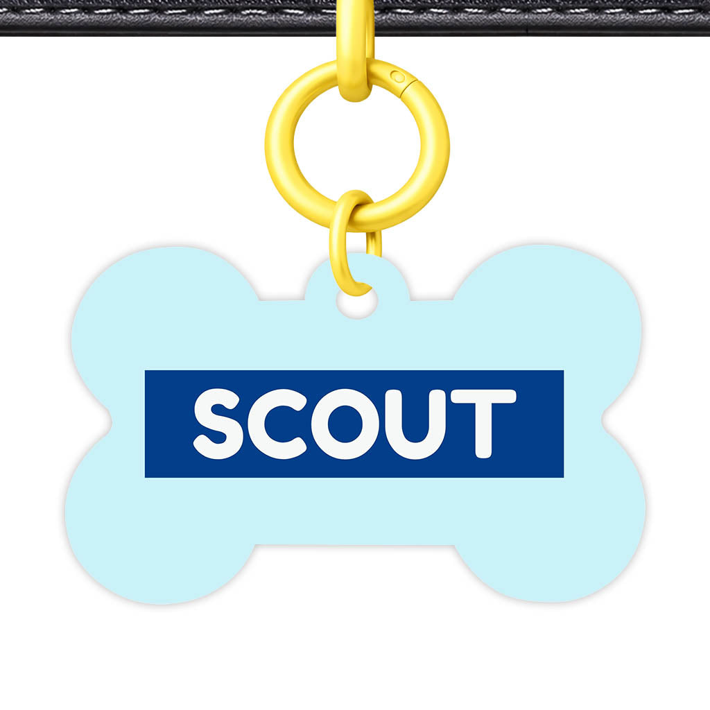 Pale Blue QR Smart Pet Id Tag (Dog Tag & Cat Tag)