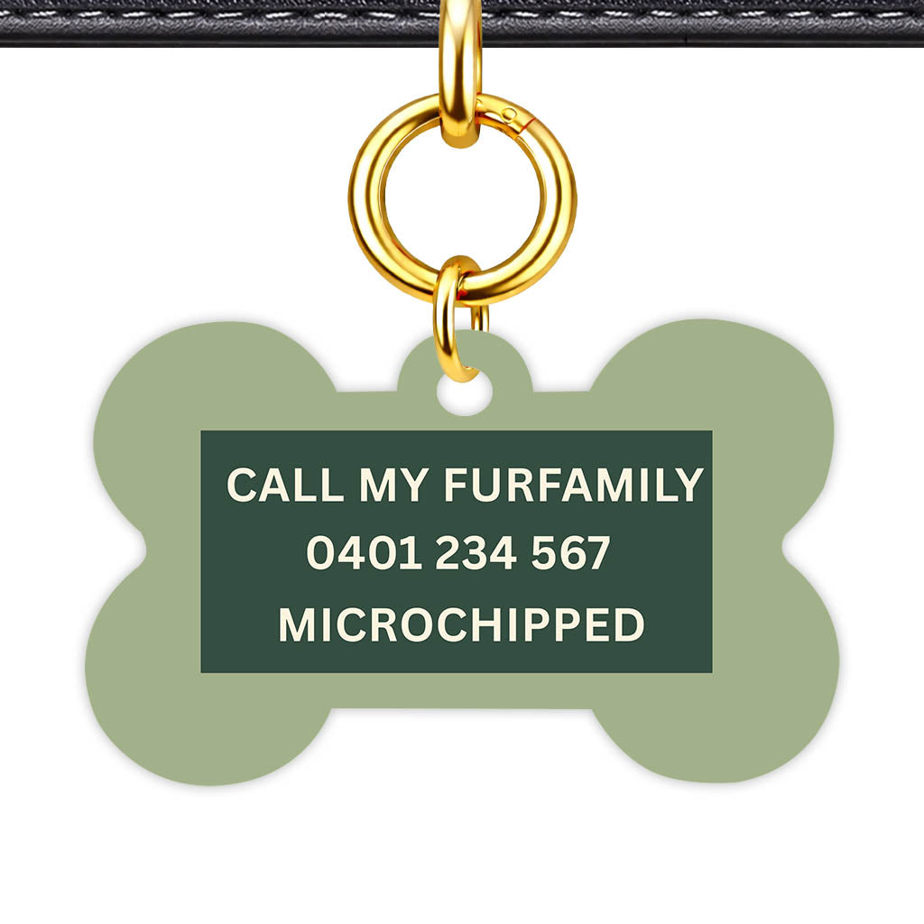 Olive Classic Pet Id (Dog Tag & Cat Tag)