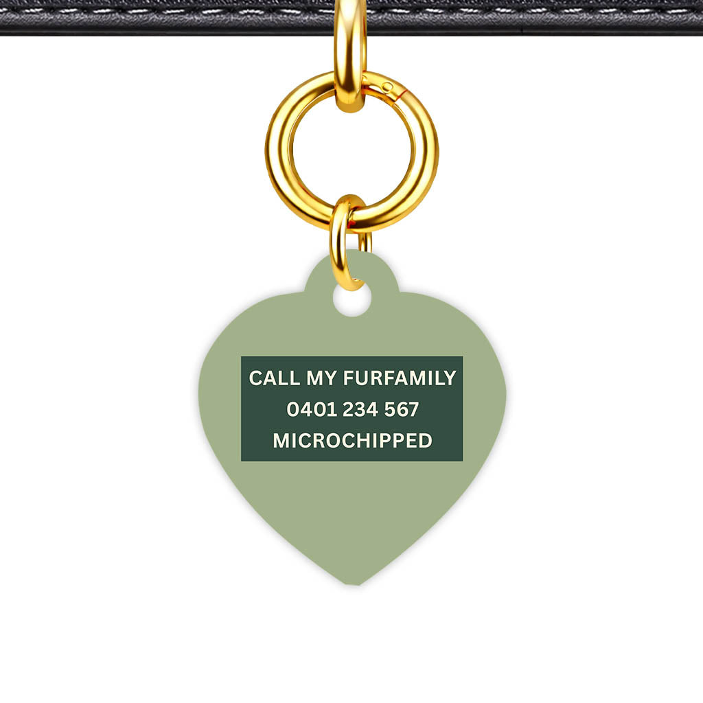 Olive Classic Pet Id (Dog Tag & Cat Tag)