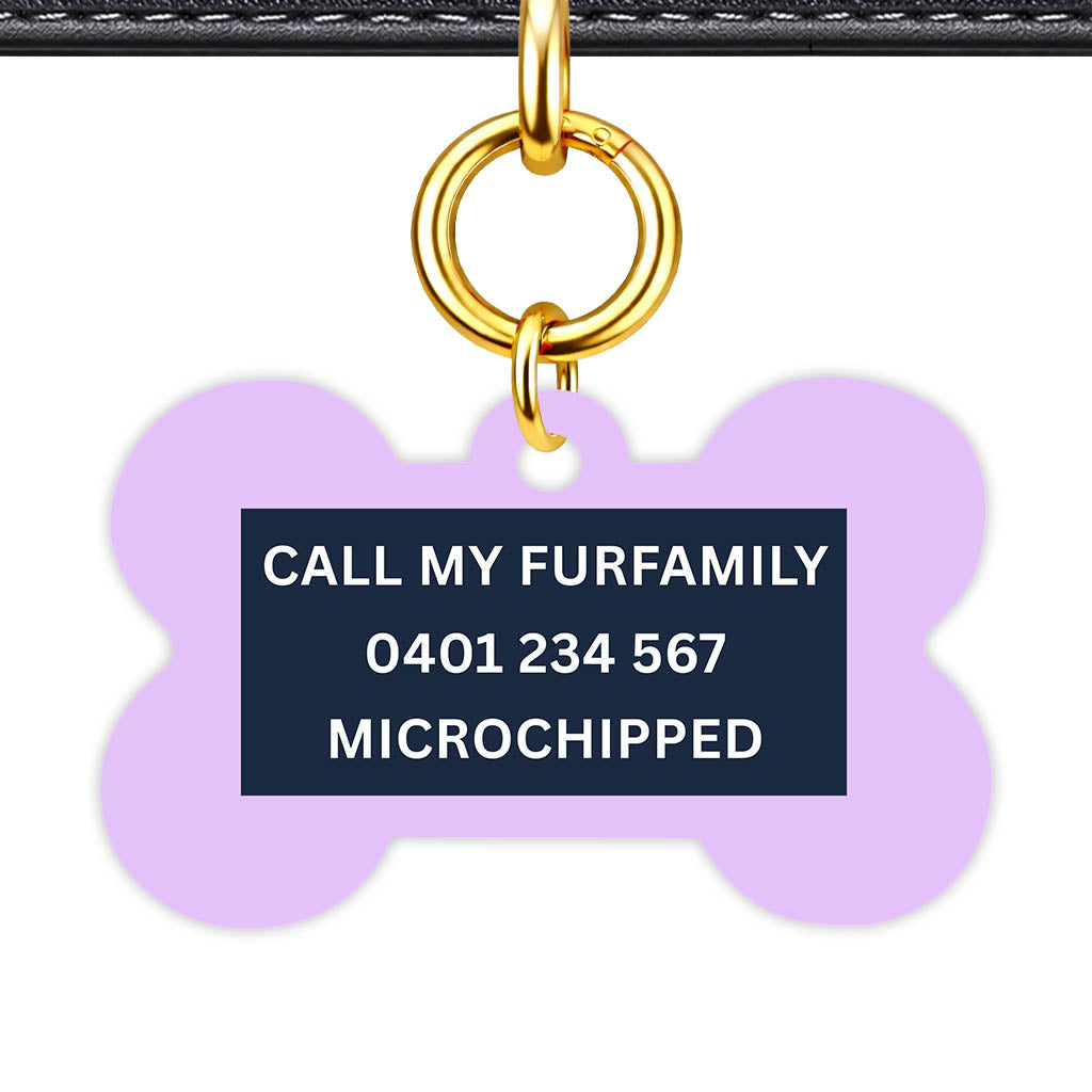 Lavender Blue Classic Pet Id (Dog Tag & Cat Tag)