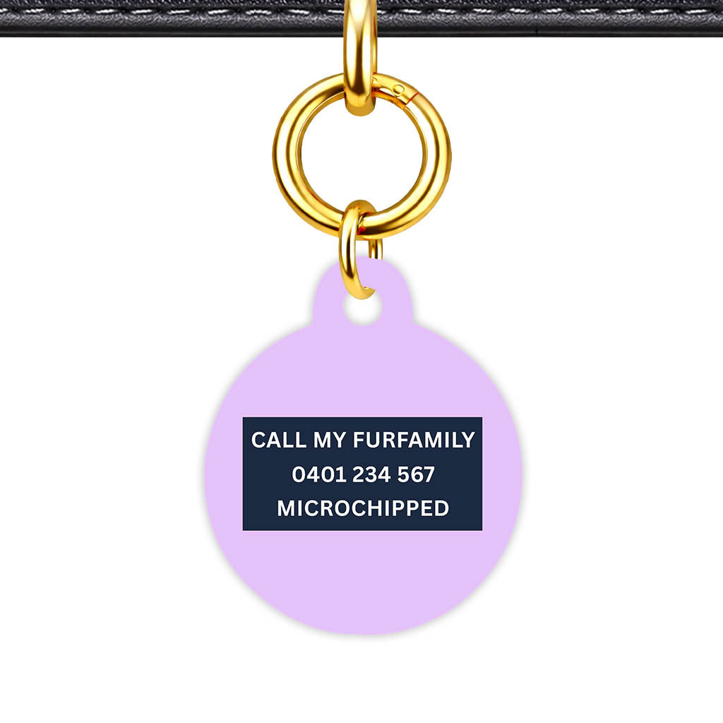 Lavender Blue Classic Pet Id (Dog Tag & Cat Tag)