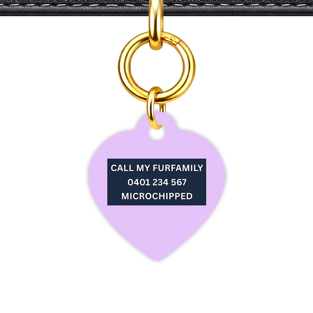Lavender Blue Classic Pet Id (Dog Tag & Cat Tag)