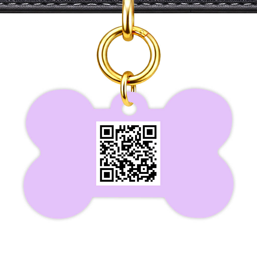 Lavender Blue QR Smart Pet Id Tag (Dog Tag & Cat Tag)