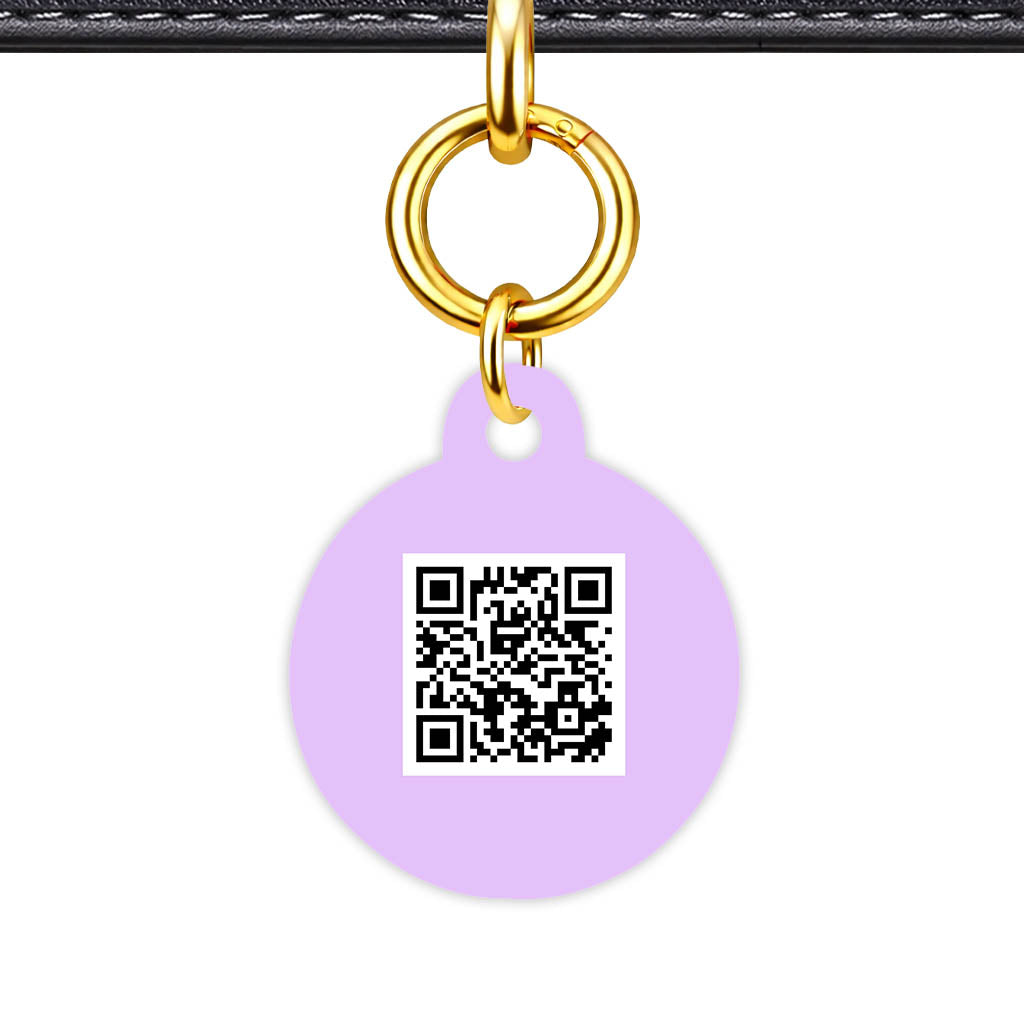Lavender Blue QR Smart Pet Id Tag (Dog Tag & Cat Tag)
