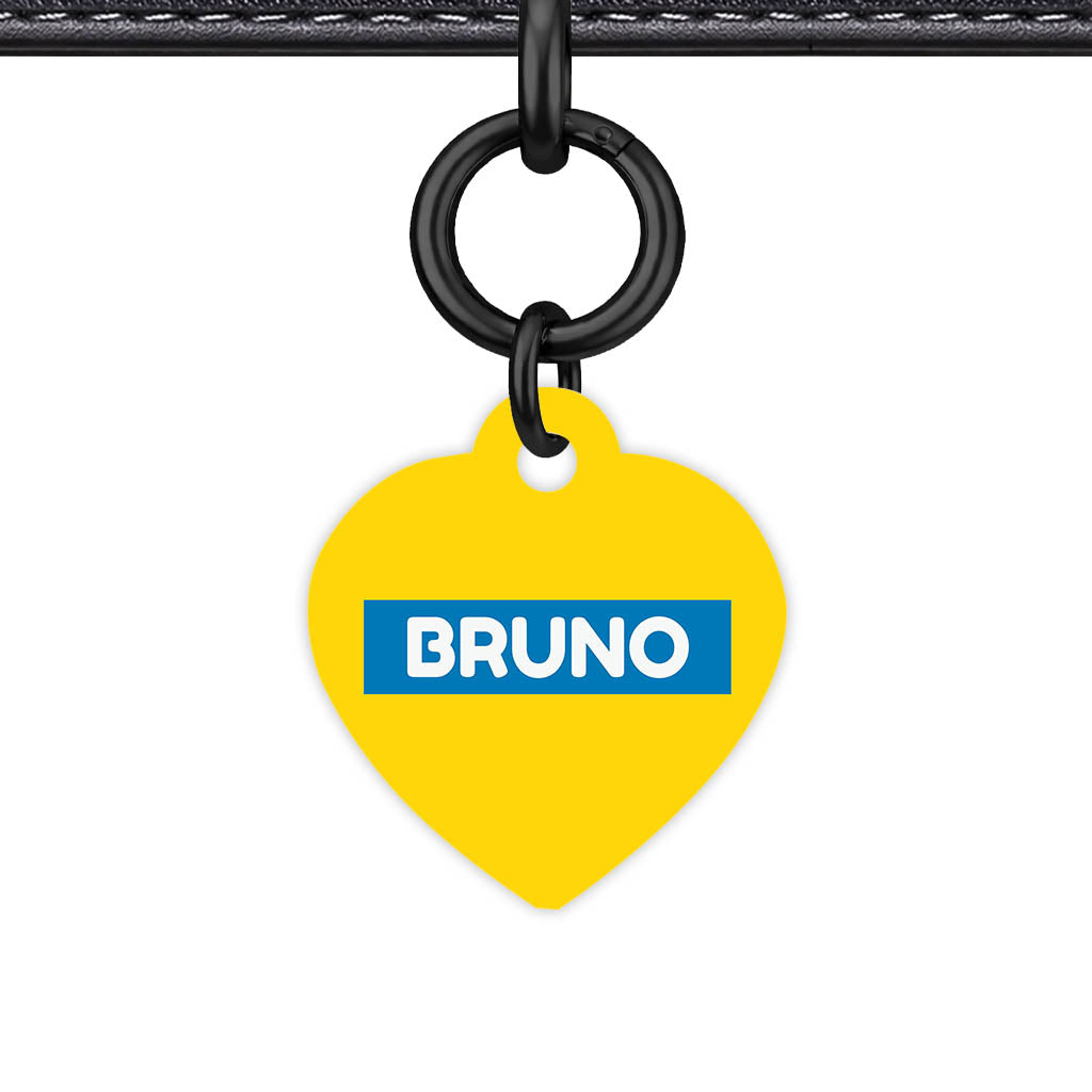 Yellow Bold QR Smart Pet Id Tag (Dog Tag & Cat Tag)