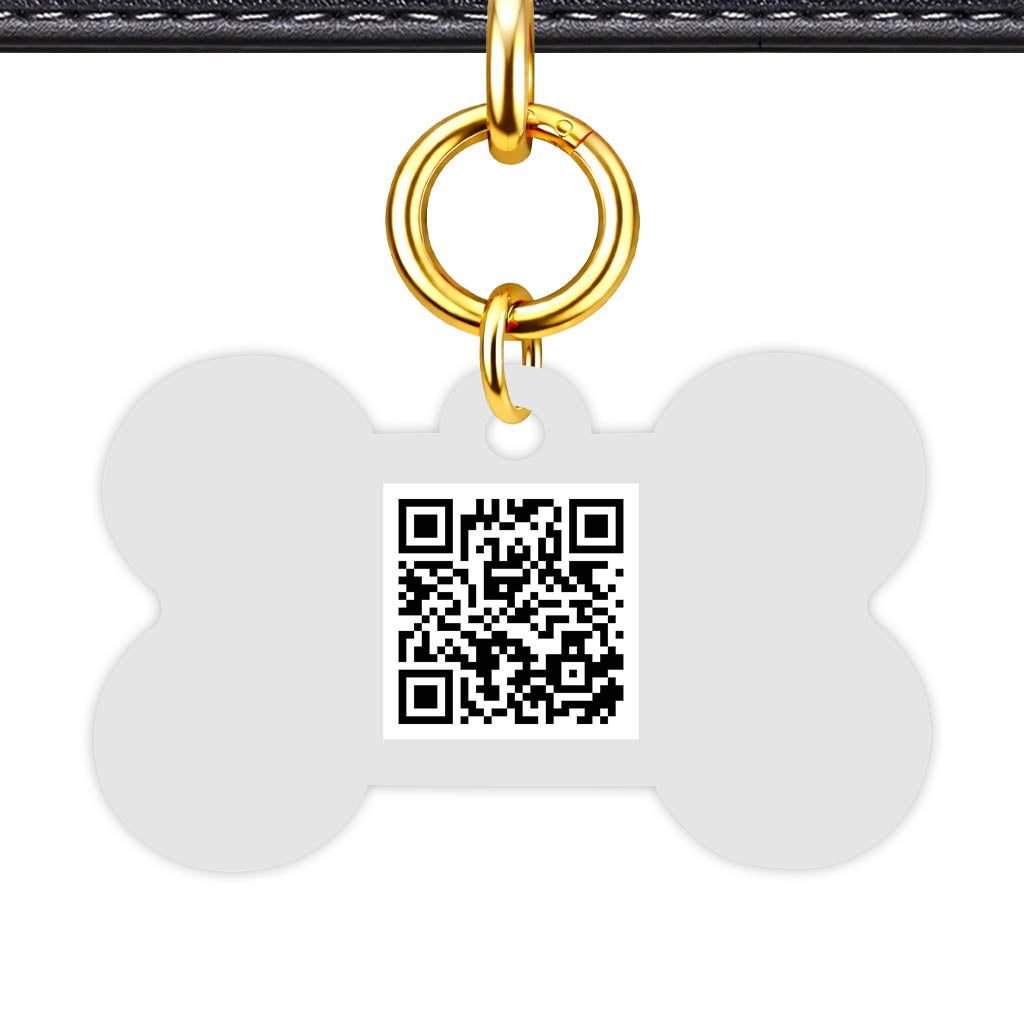 Gray QR Smart Pet Id Tag (Dog Tag & Cat Tag)