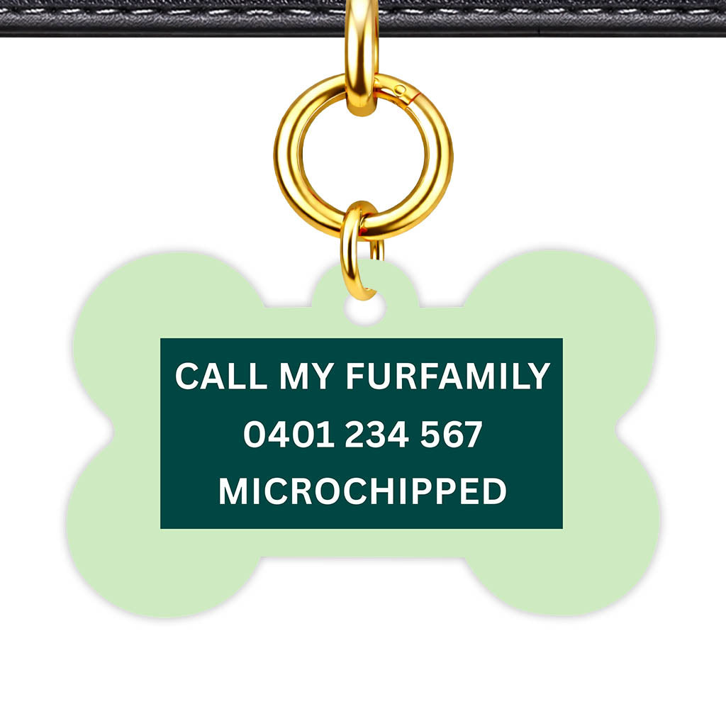 Green Pastels Classic Pet Id (Dog Tag & Cat Tag)