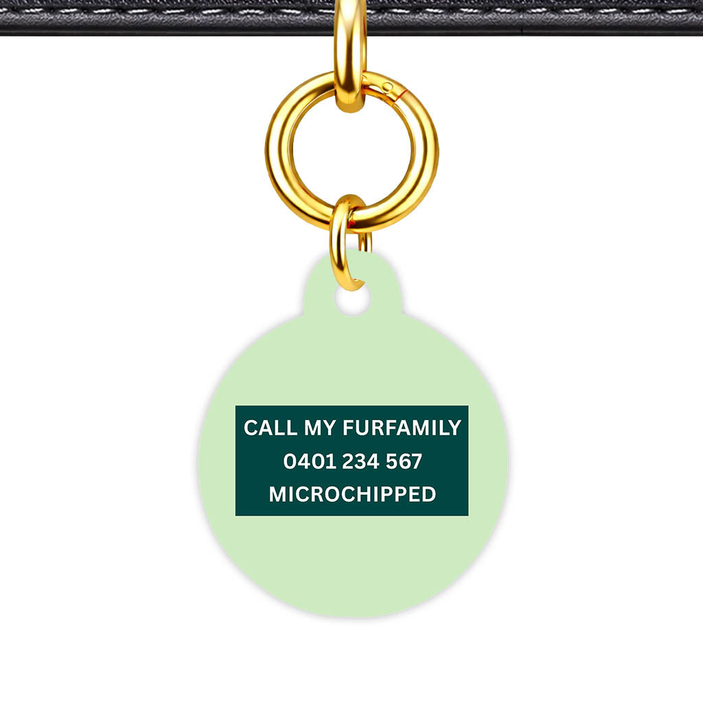 Green Pastels Classic Pet Id (Dog Tag & Cat Tag)