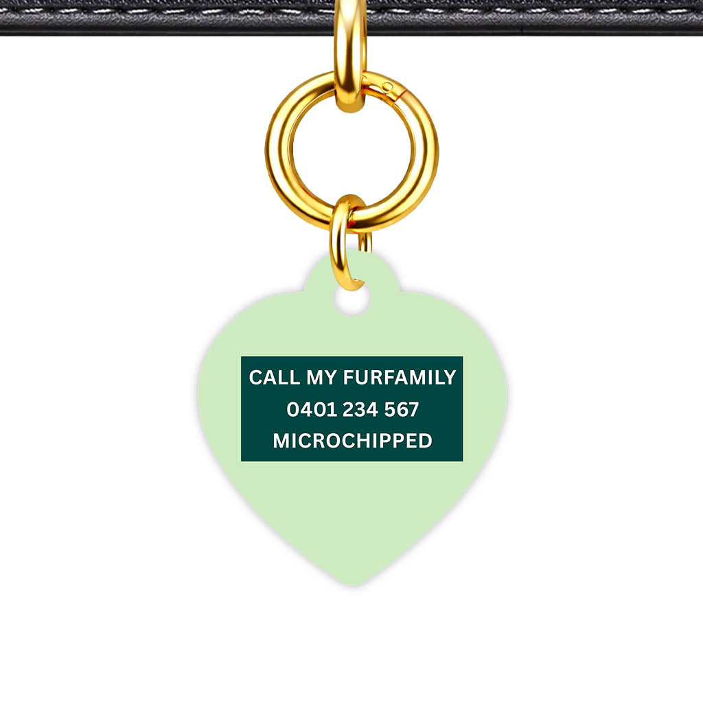 Green Pastels Classic Pet Id (Dog Tag & Cat Tag)