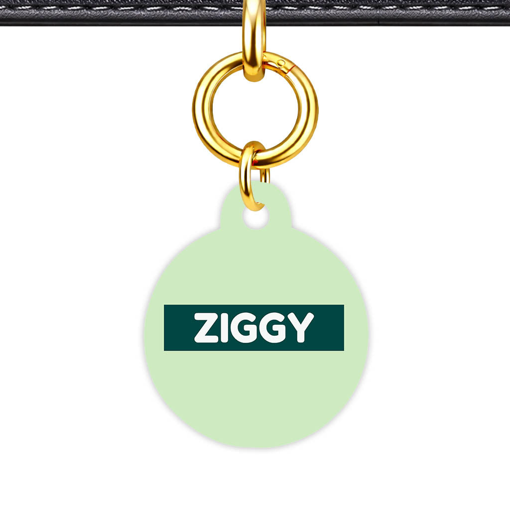 Green Pastels QR Smart Pet Id Tag (Dog Tag & Cat Tag)