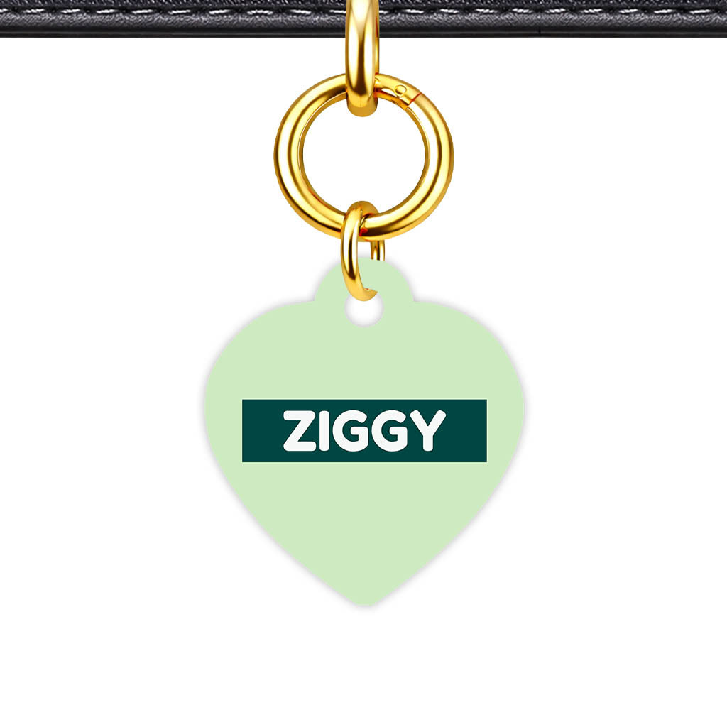 Green Pastels QR Smart Pet Id Tag (Dog Tag & Cat Tag)