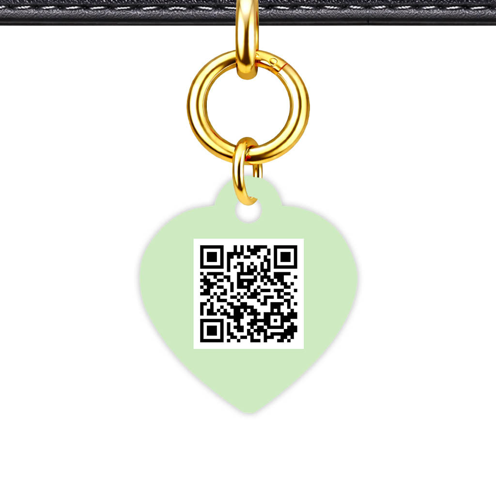 Green Pastels QR Smart Pet Id Tag (Dog Tag & Cat Tag)