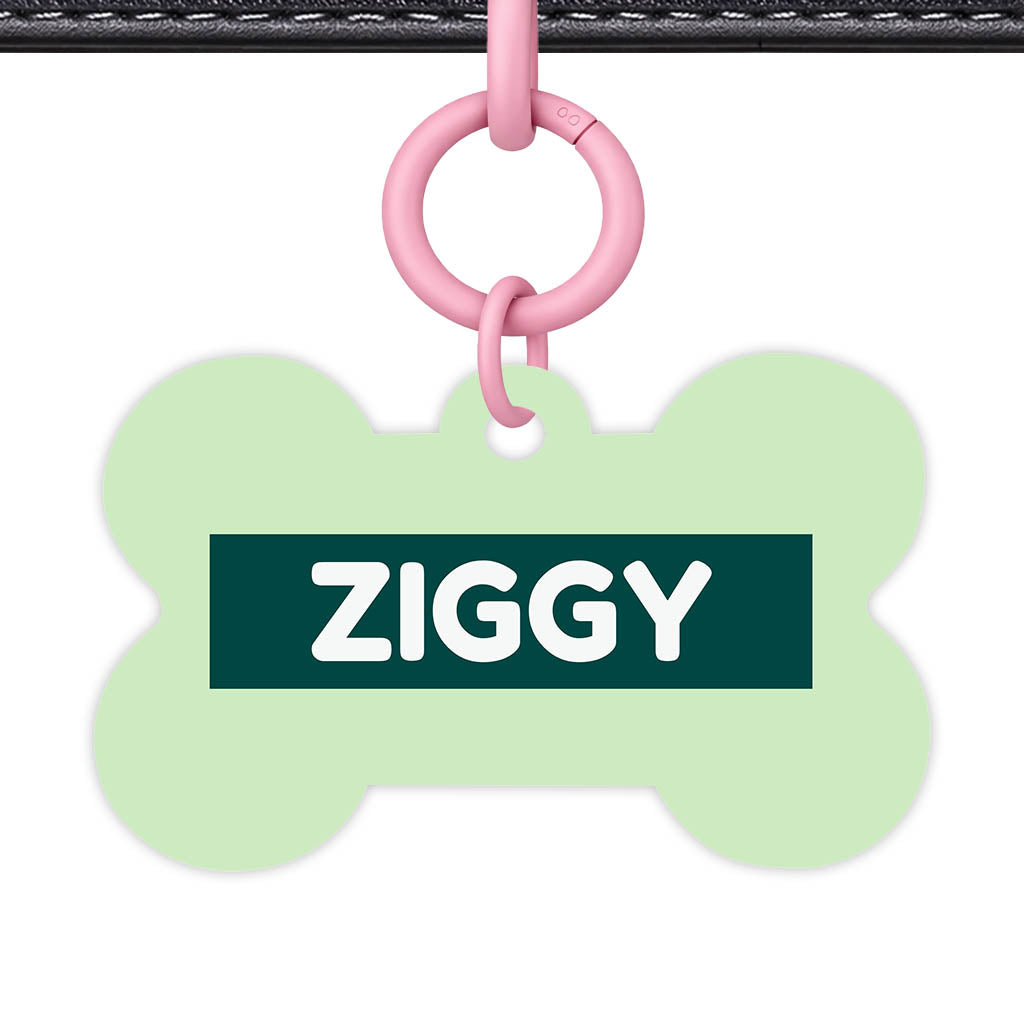 Green Pastels QR Smart Pet Id Tag (Dog Tag & Cat Tag)
