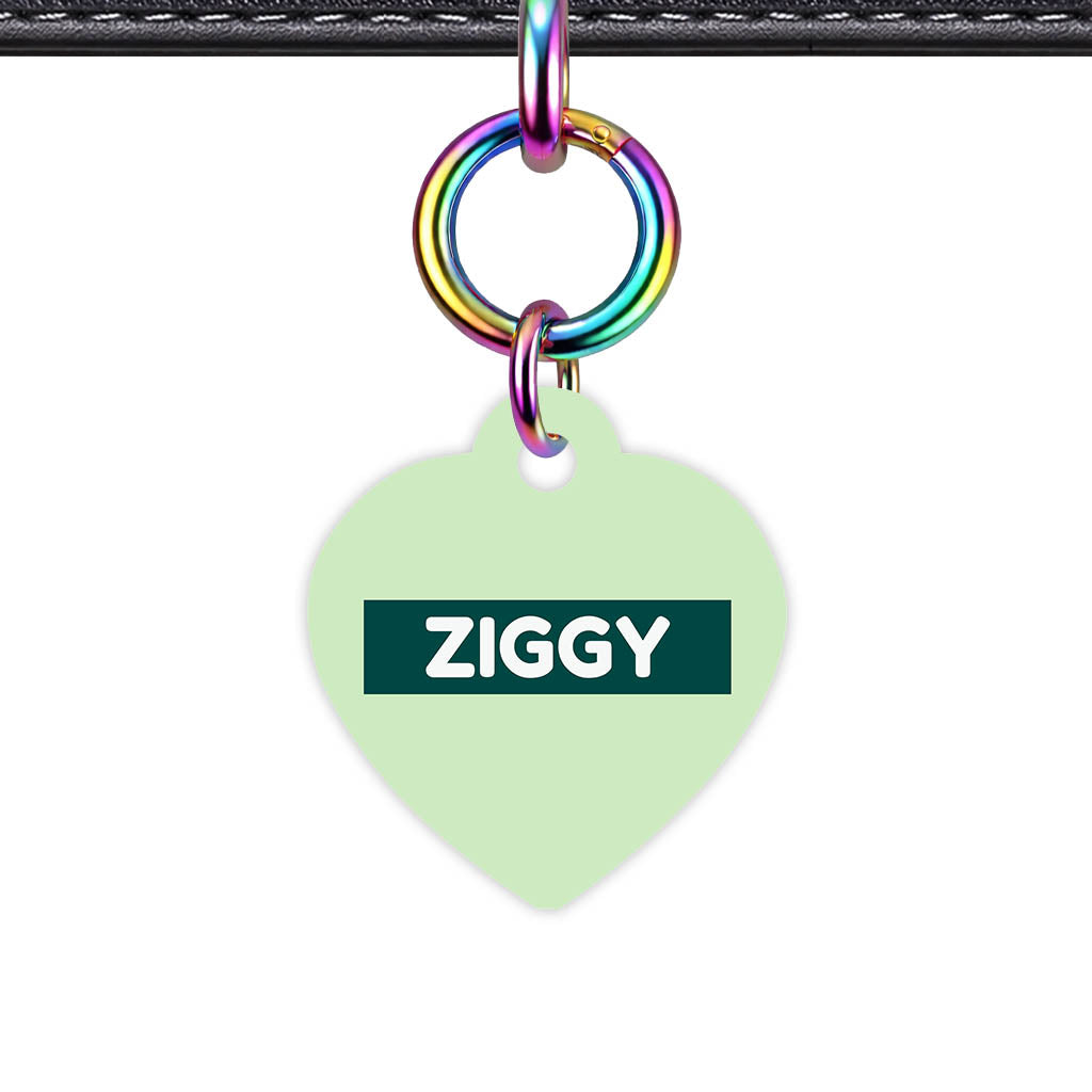 Green Pastels QR Smart Pet Id Tag (Dog Tag & Cat Tag)