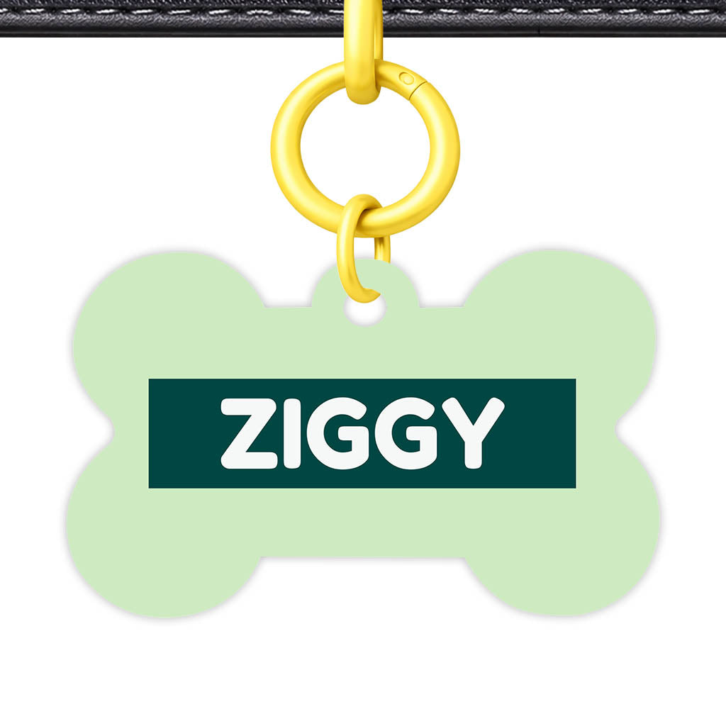 Green Pastels QR Smart Pet Id Tag (Dog Tag & Cat Tag)