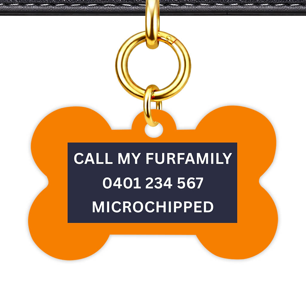 Orange Vibrance Classic Pet Id (Dog Tag & Cat Tag)
