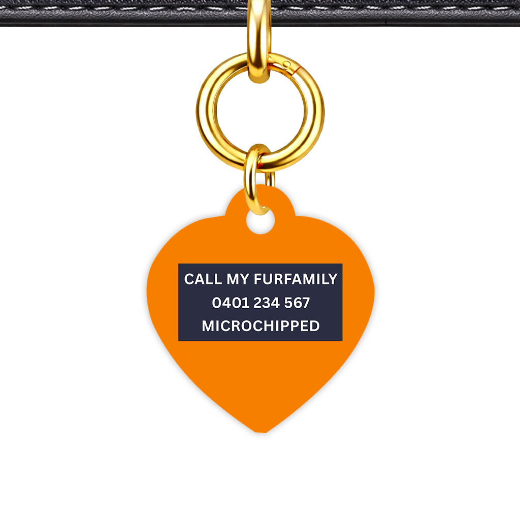 Orange Vibrance Classic Pet Id (Dog Tag & Cat Tag)