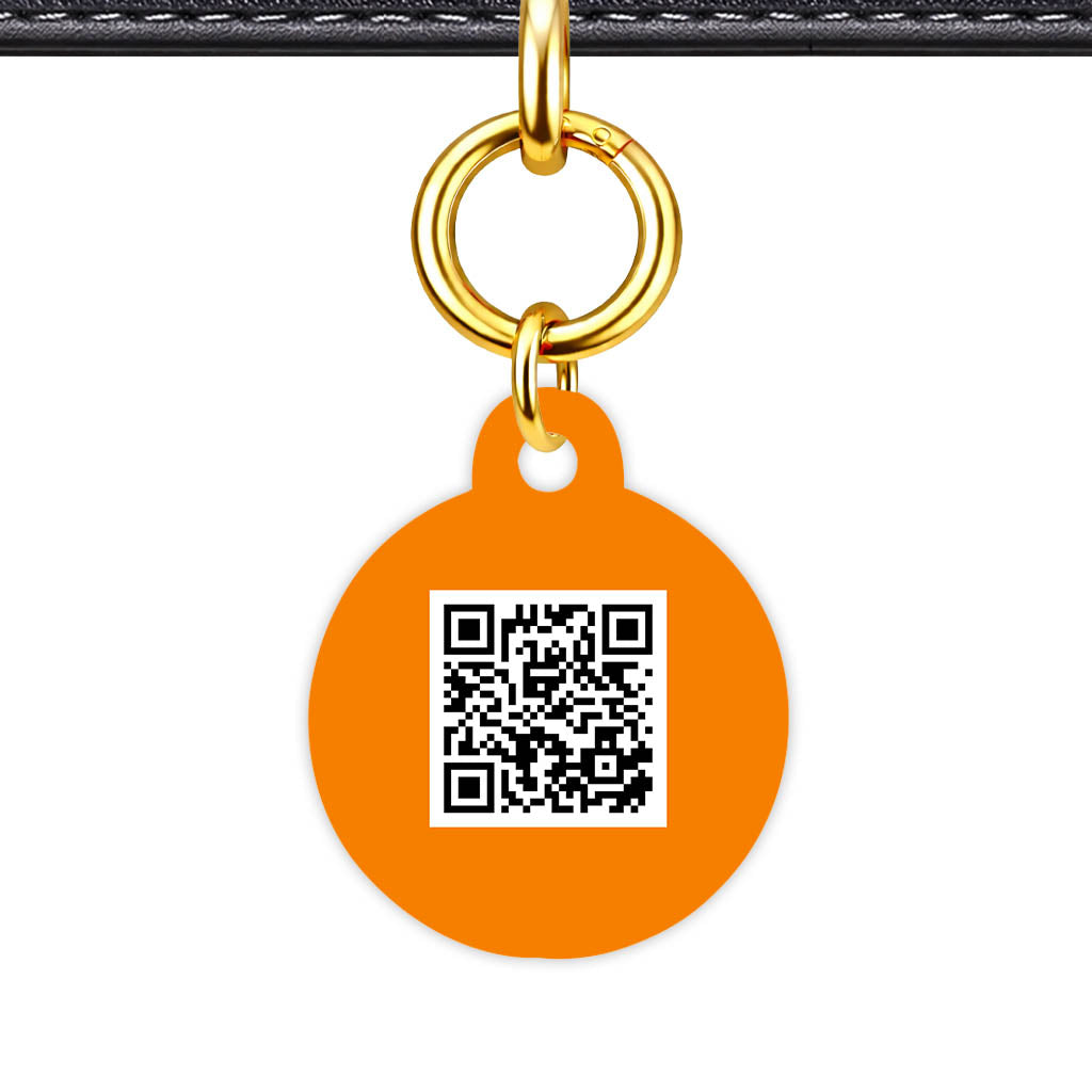 Orange Vibrance QR Smart Pet Id Tag (Dog Tag & Cat Tag)