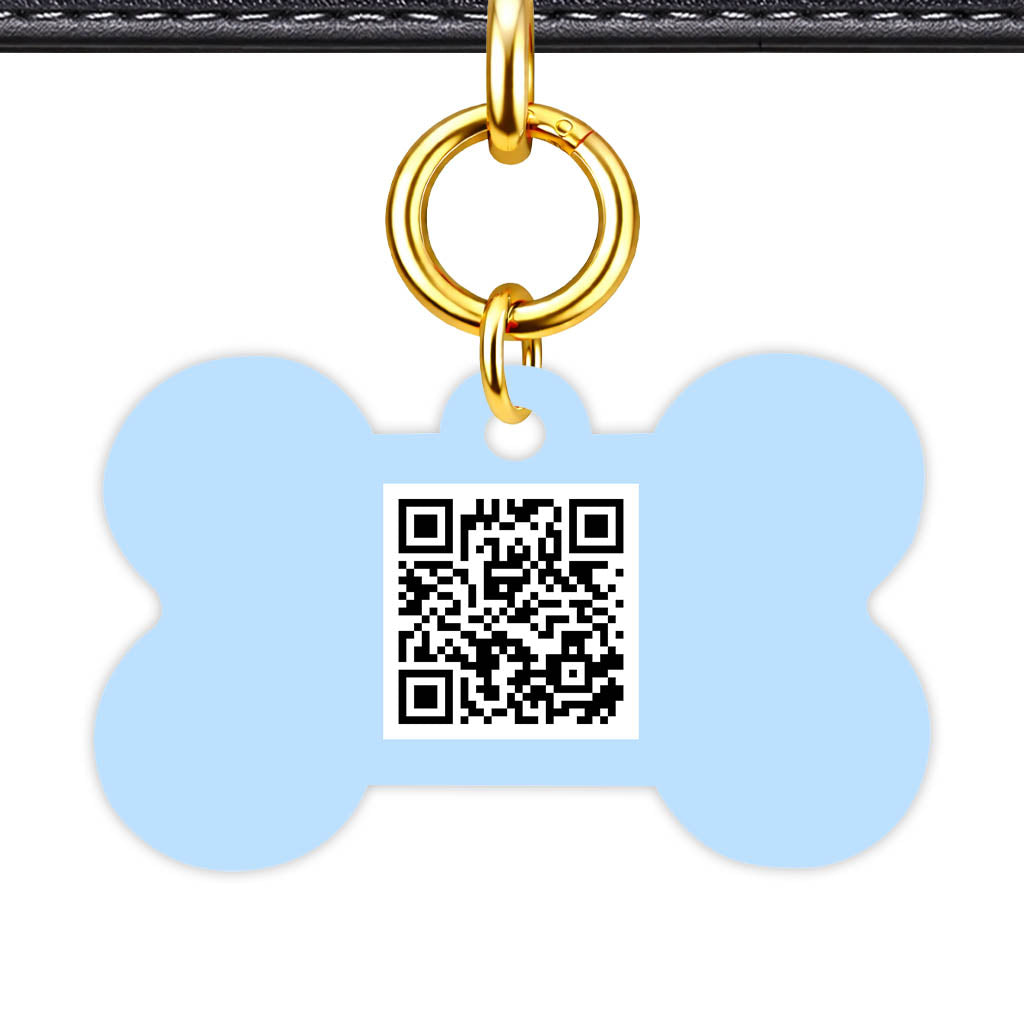 Sky Blue QR Smart Pet Id Tag (Dog Tag & Cat Tag)