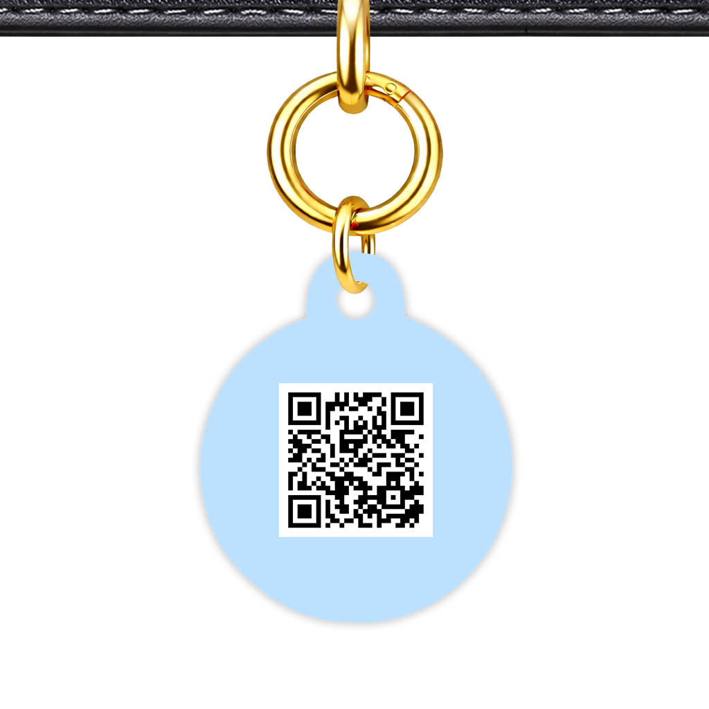 Sky Blue QR Smart Pet Id Tag (Dog Tag & Cat Tag)