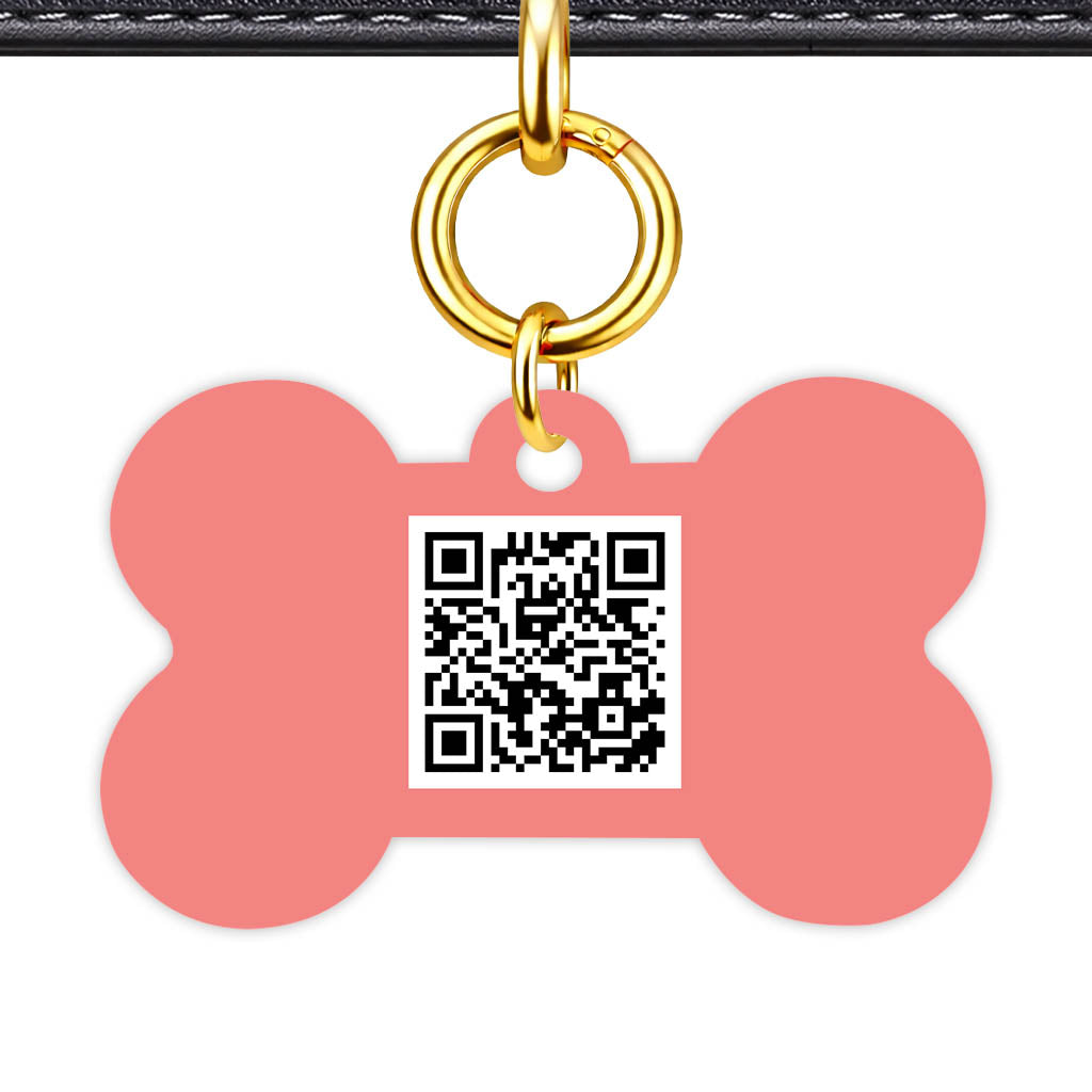 Warm Pink QR Smart Pet Id Tag (Dog Tag & Cat Tag)