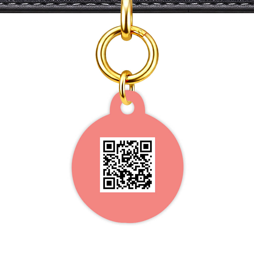 Warm Pink QR Smart Pet Id Tag (Dog Tag & Cat Tag)