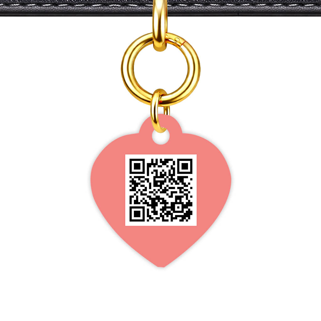 Warm Pink QR Smart Pet Id Tag (Dog Tag & Cat Tag)