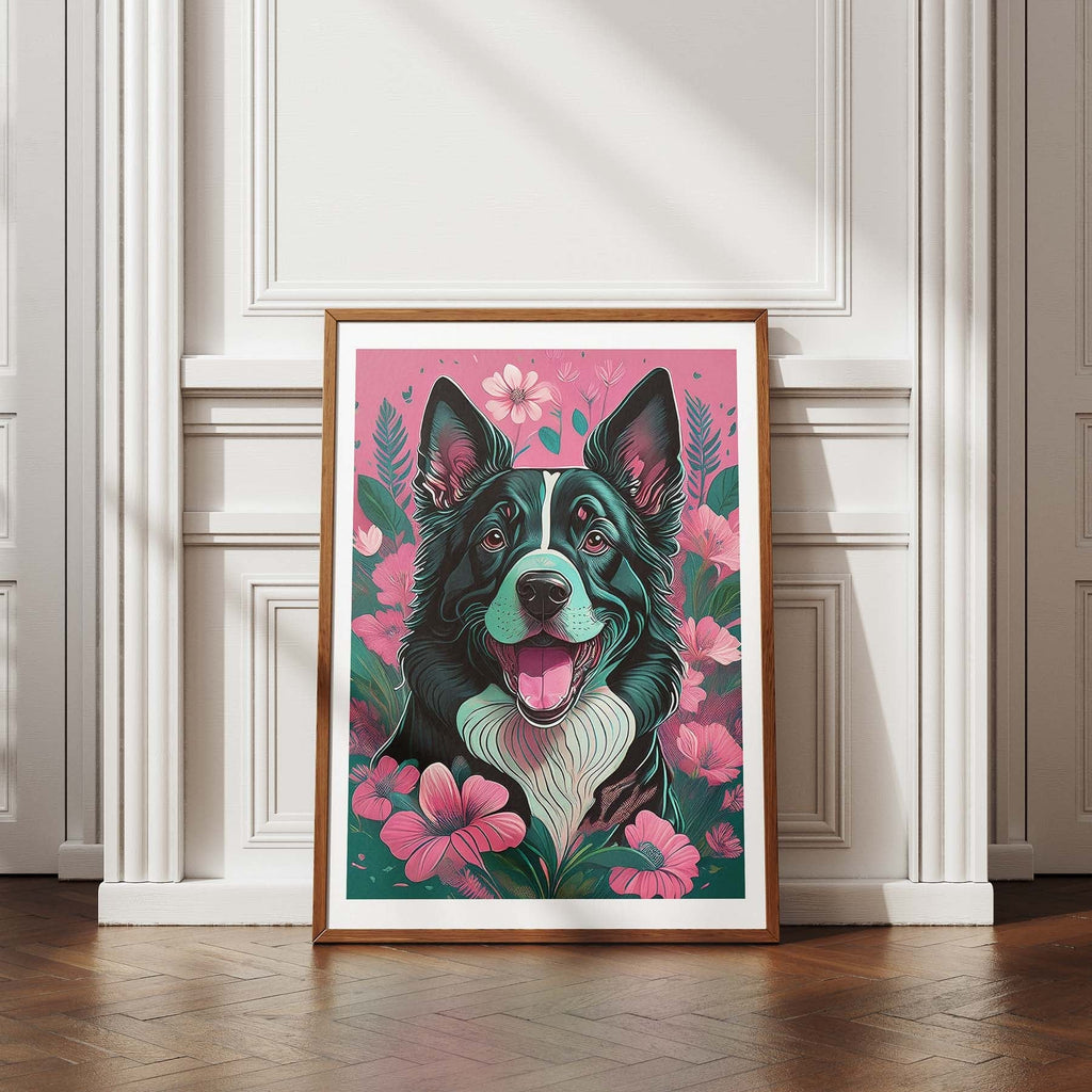 Border Collie 1 Flowery Dog image 4