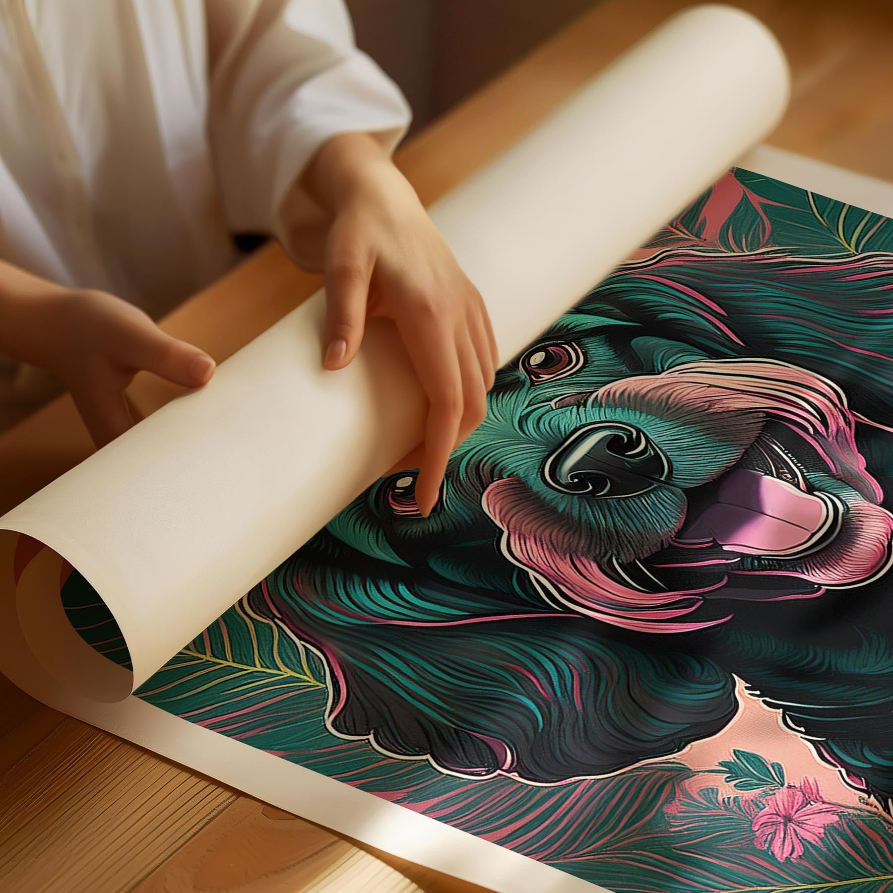 Poodle Flowery Dog image 1