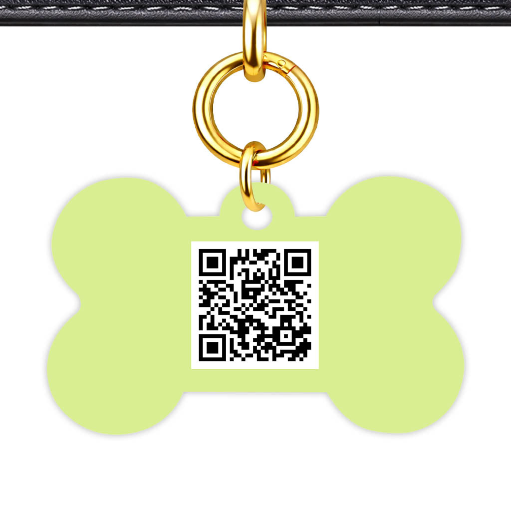Soft Lime QR Smart Pet Id Tag (Dog Tag & Cat Tag)
