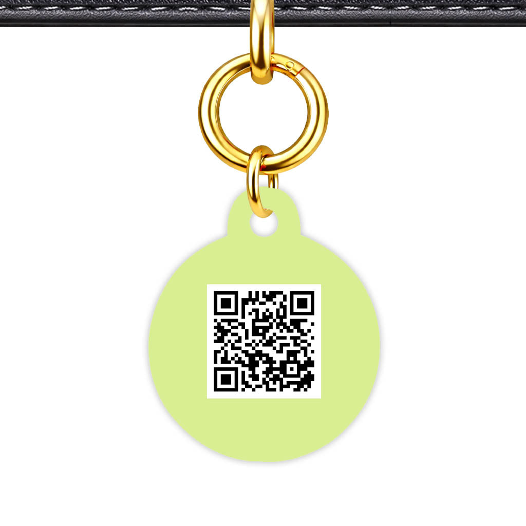 Soft Lime QR Smart Pet Id Tag (Dog Tag & Cat Tag)