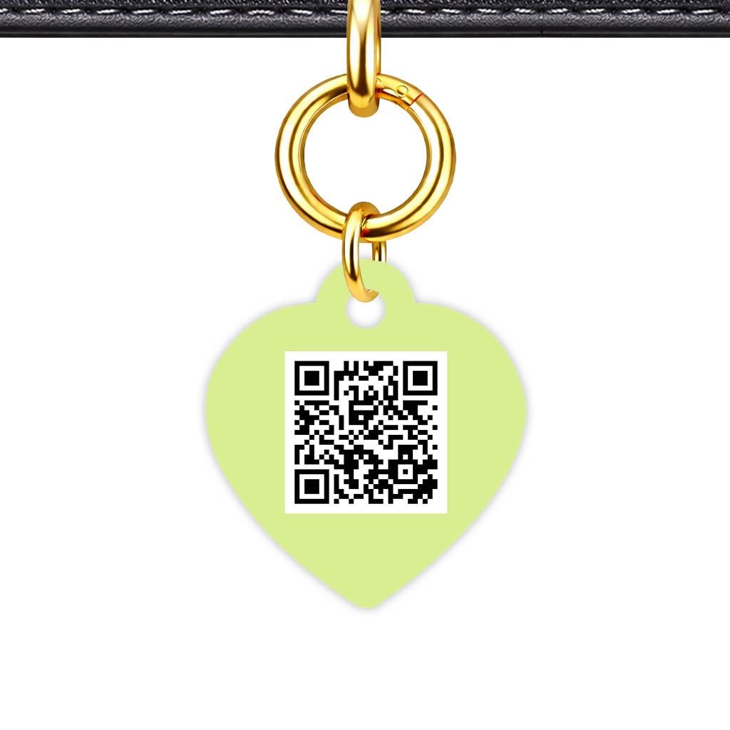Soft Lime QR Smart Pet Id Tag (Dog Tag & Cat Tag)