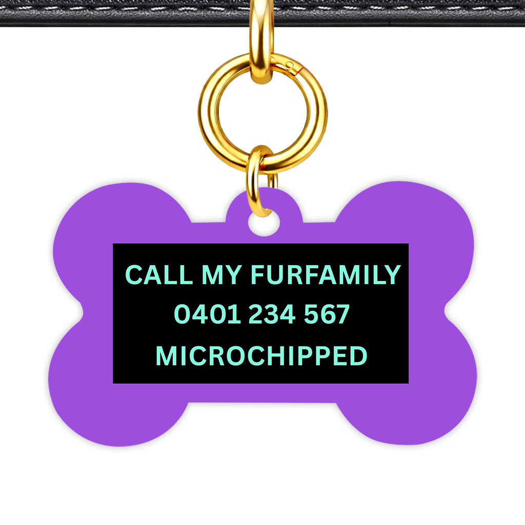 Deep Purple Classic Pet Id (Dog Tag & Cat Tag)