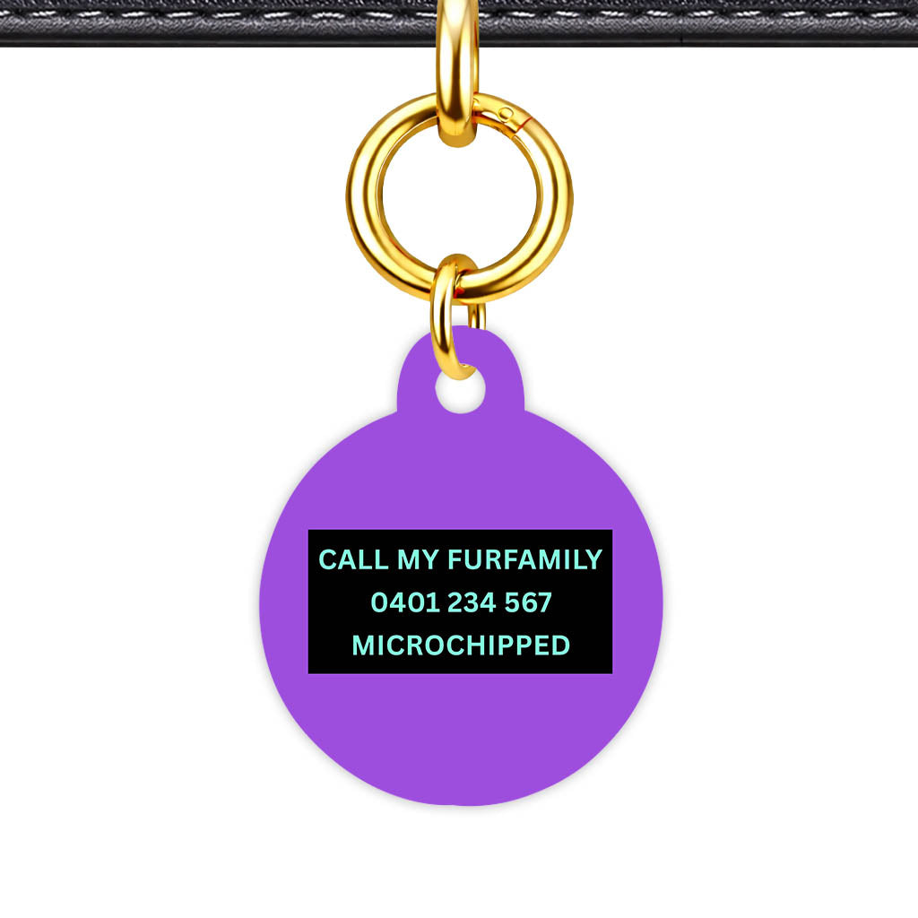 Deep Purple Classic Pet Id (Dog Tag & Cat Tag)
