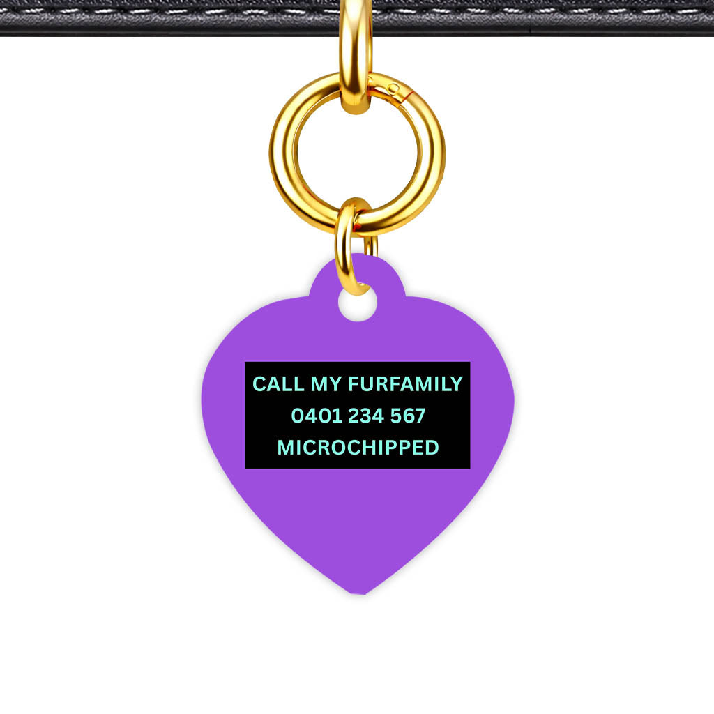Deep Purple Classic Pet Id (Dog Tag & Cat Tag)
