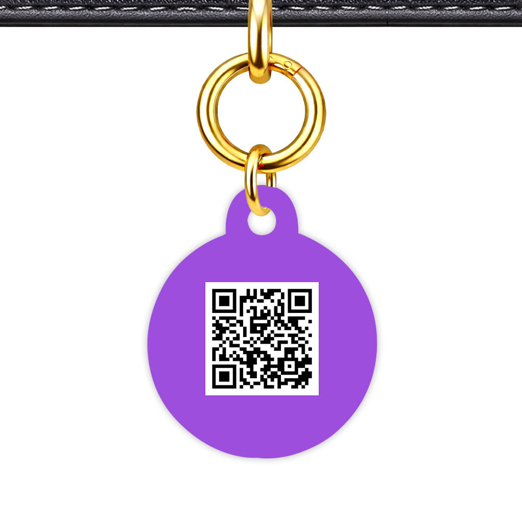 Deep Purple QR Smart Pet Id Tag (Dog Tag & Cat Tag)